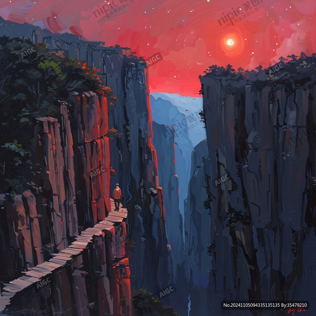 风景厚涂