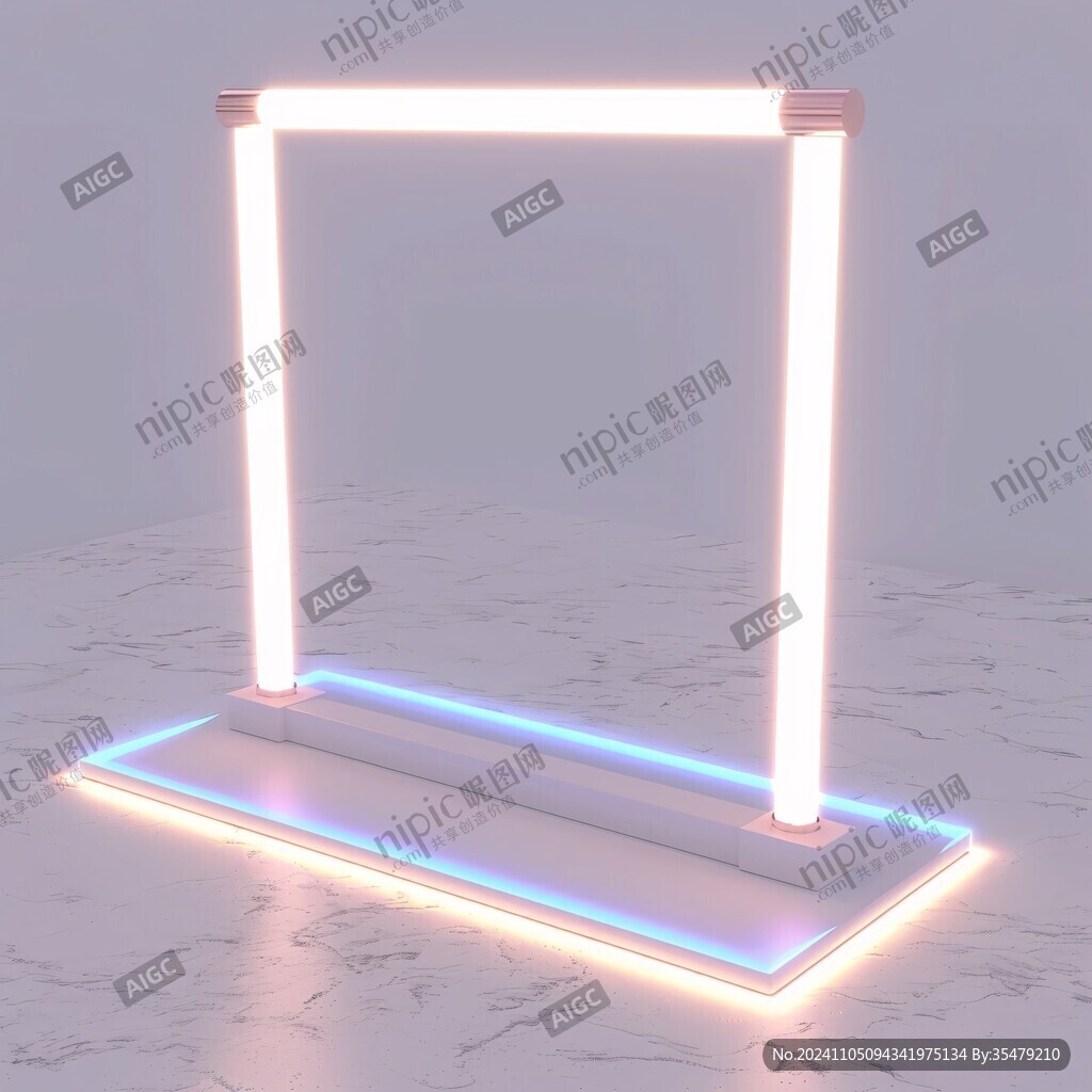 霓虹灯展台