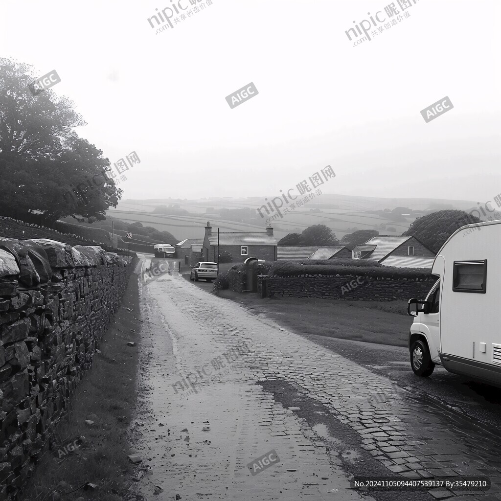 黑白街景