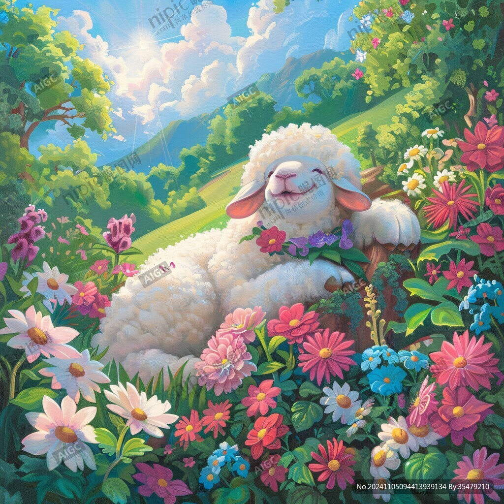 花丛小羊