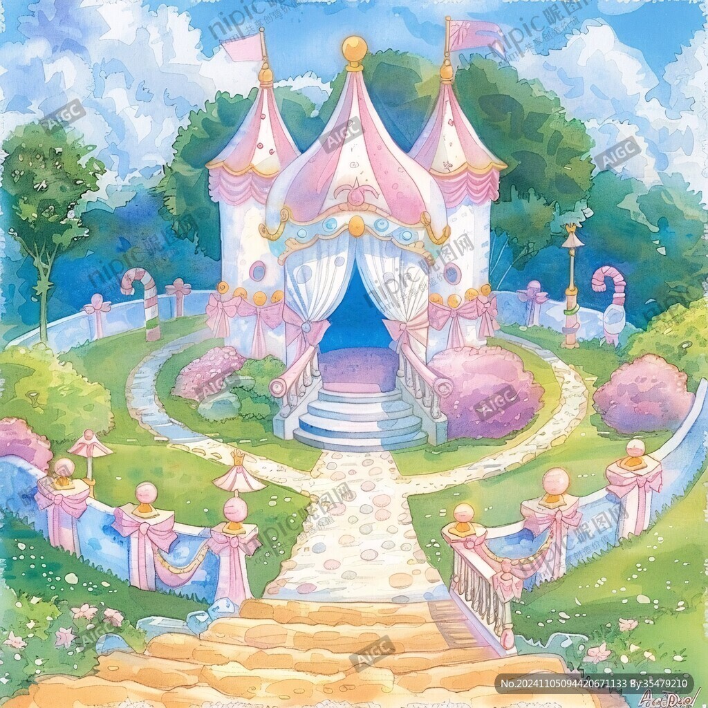 卡通童话梦幻婚礼舞台