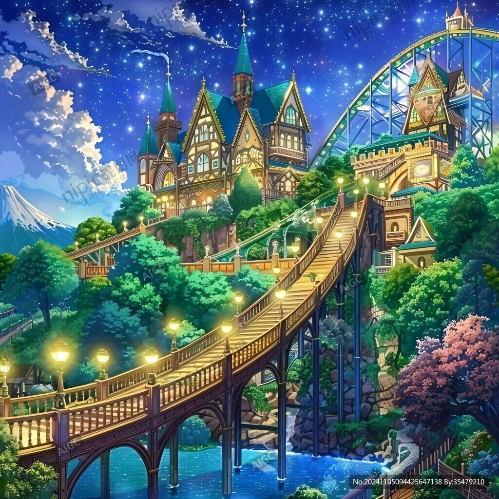 梦幻城堡插画