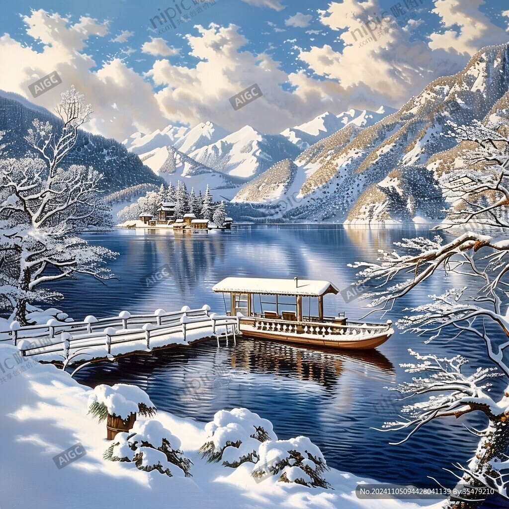 雪景立体画