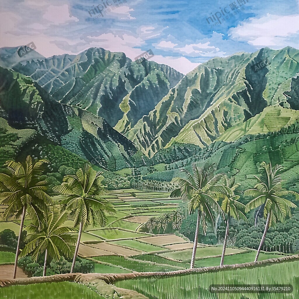 纯手工绘制风景