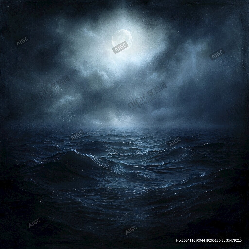 月夜油画