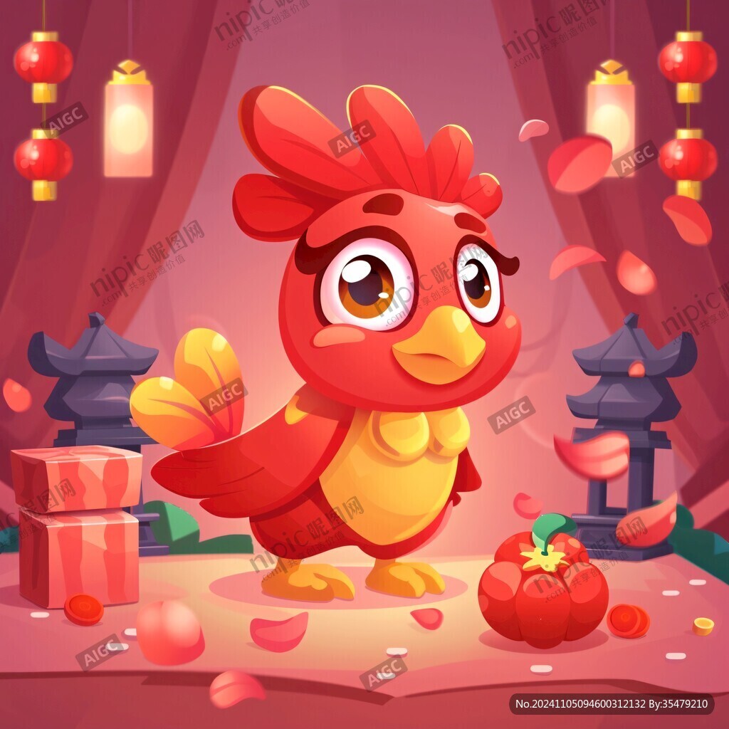 鸡年拜年鸡年鸡年卡通