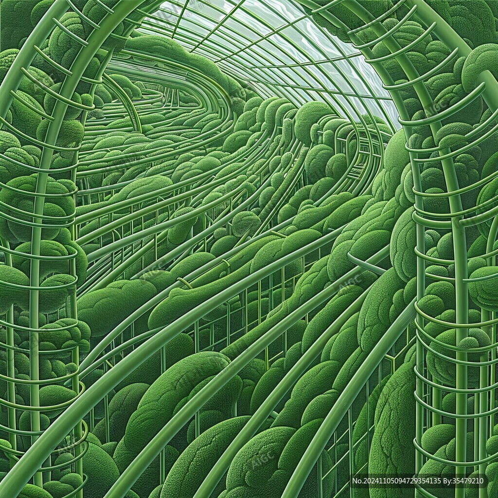 绿色微观风景