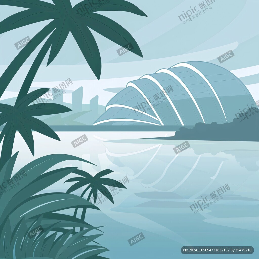 迈阿密插画宣传背景
