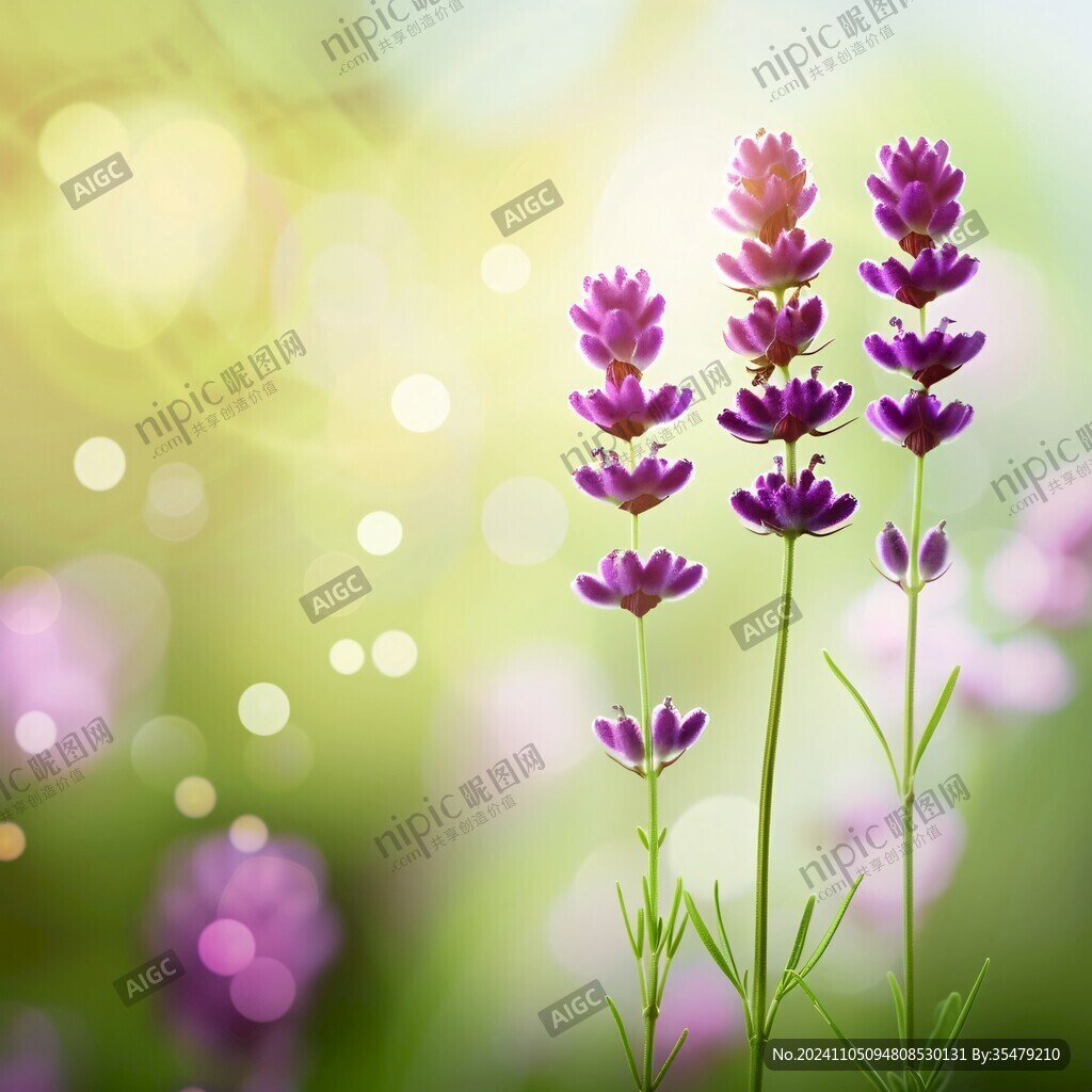 紫色花草背景