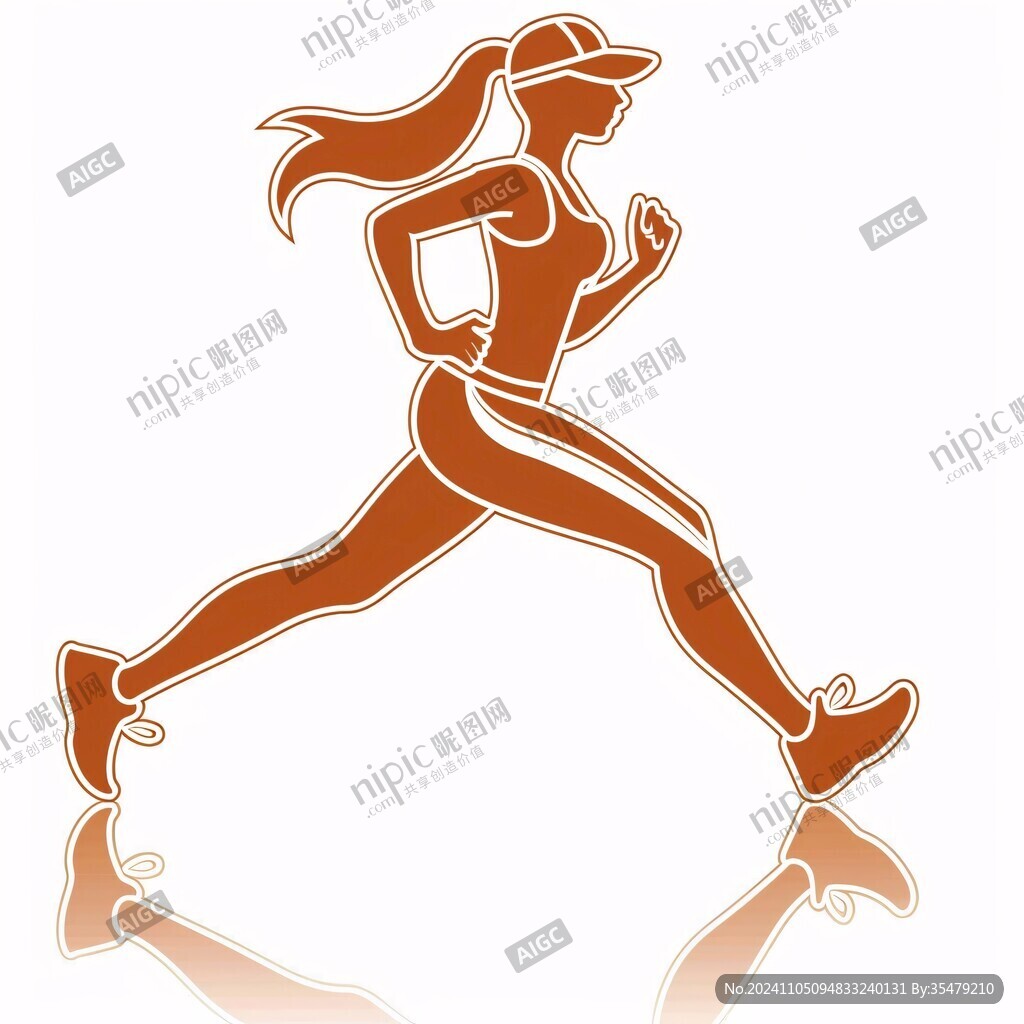 慢跑美女侧影