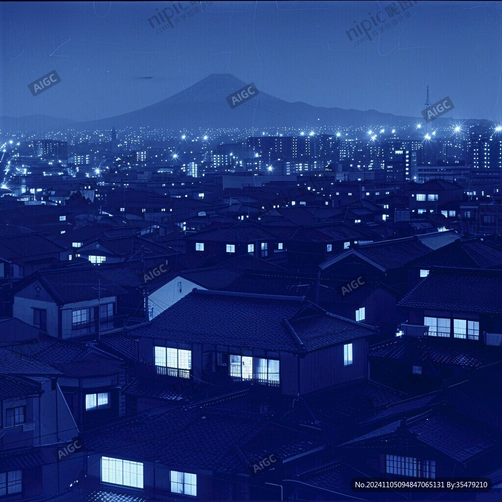 住宅的夜景