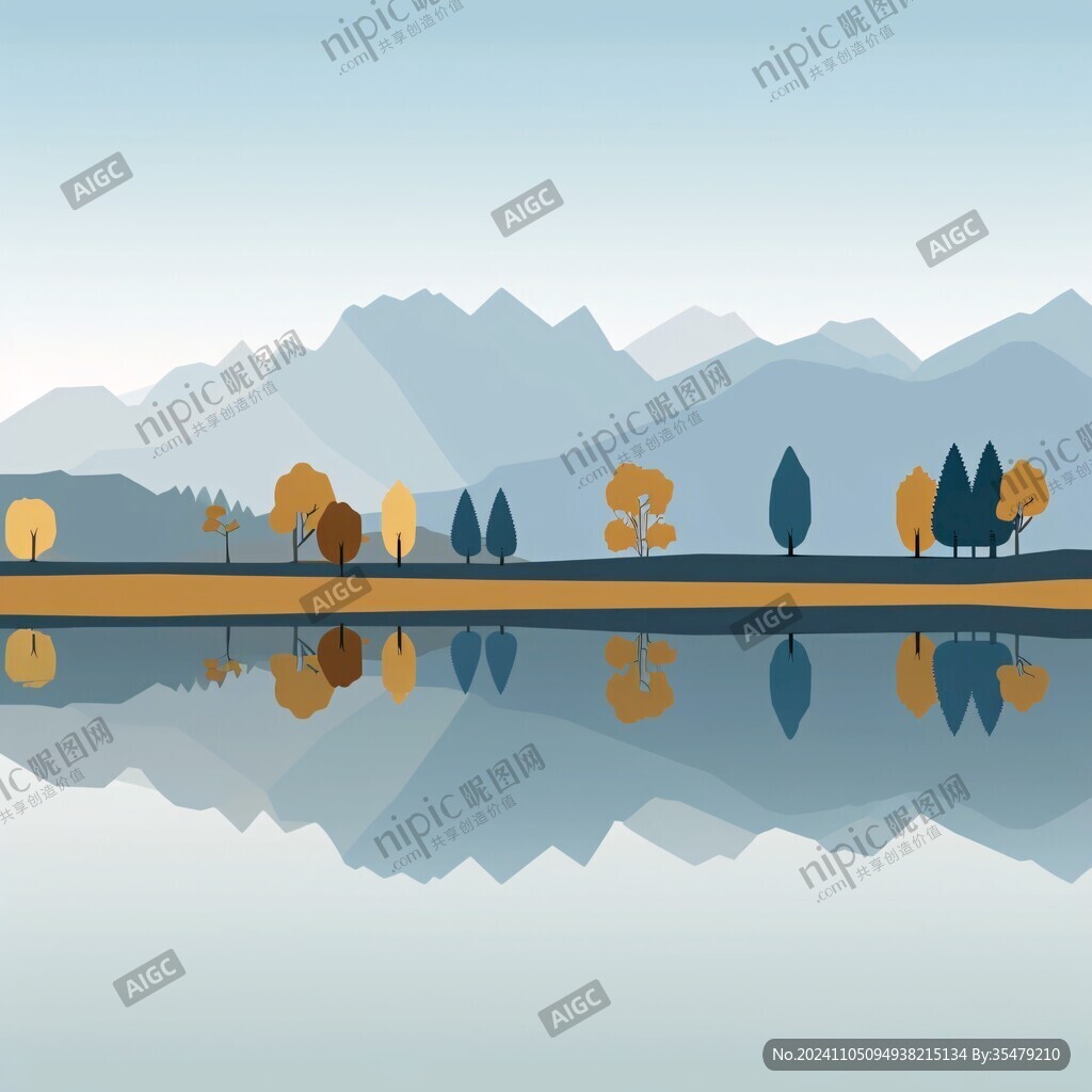 秋景山水风景
