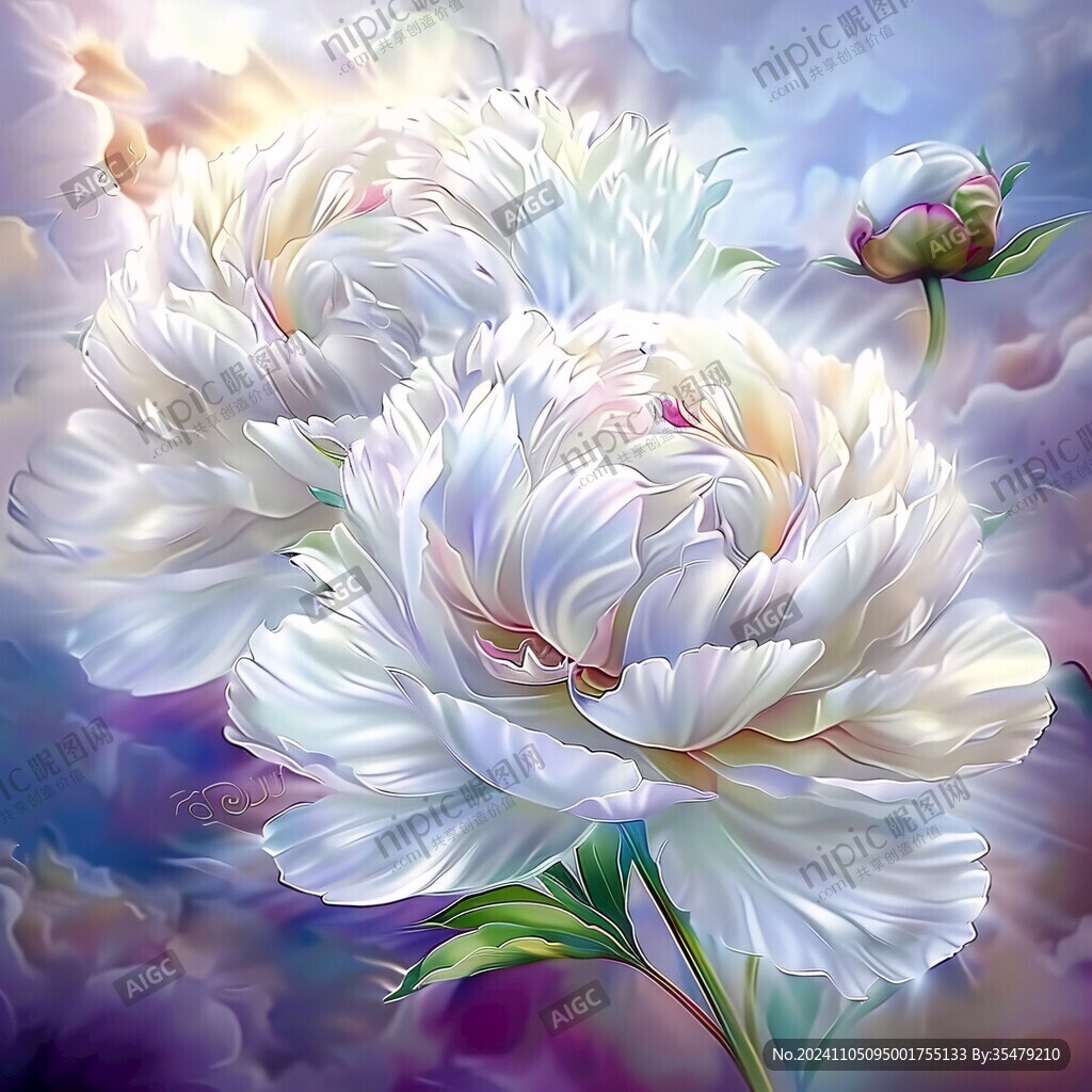 3d牡丹花卉