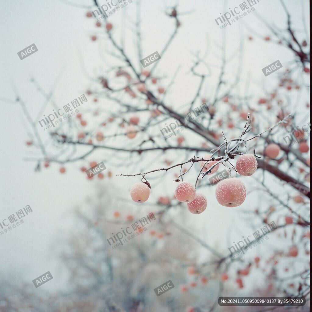 冬日的柿子