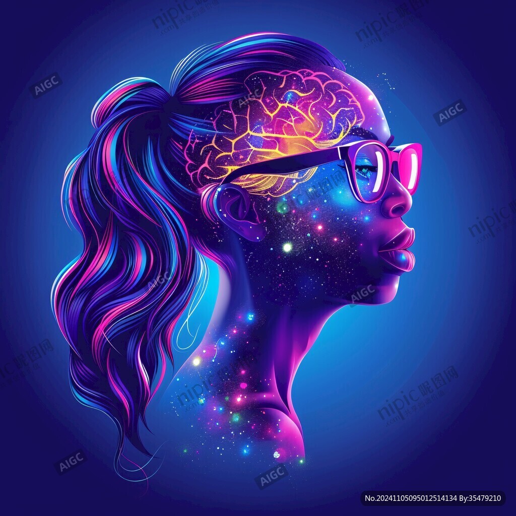 宇宙女孩插画