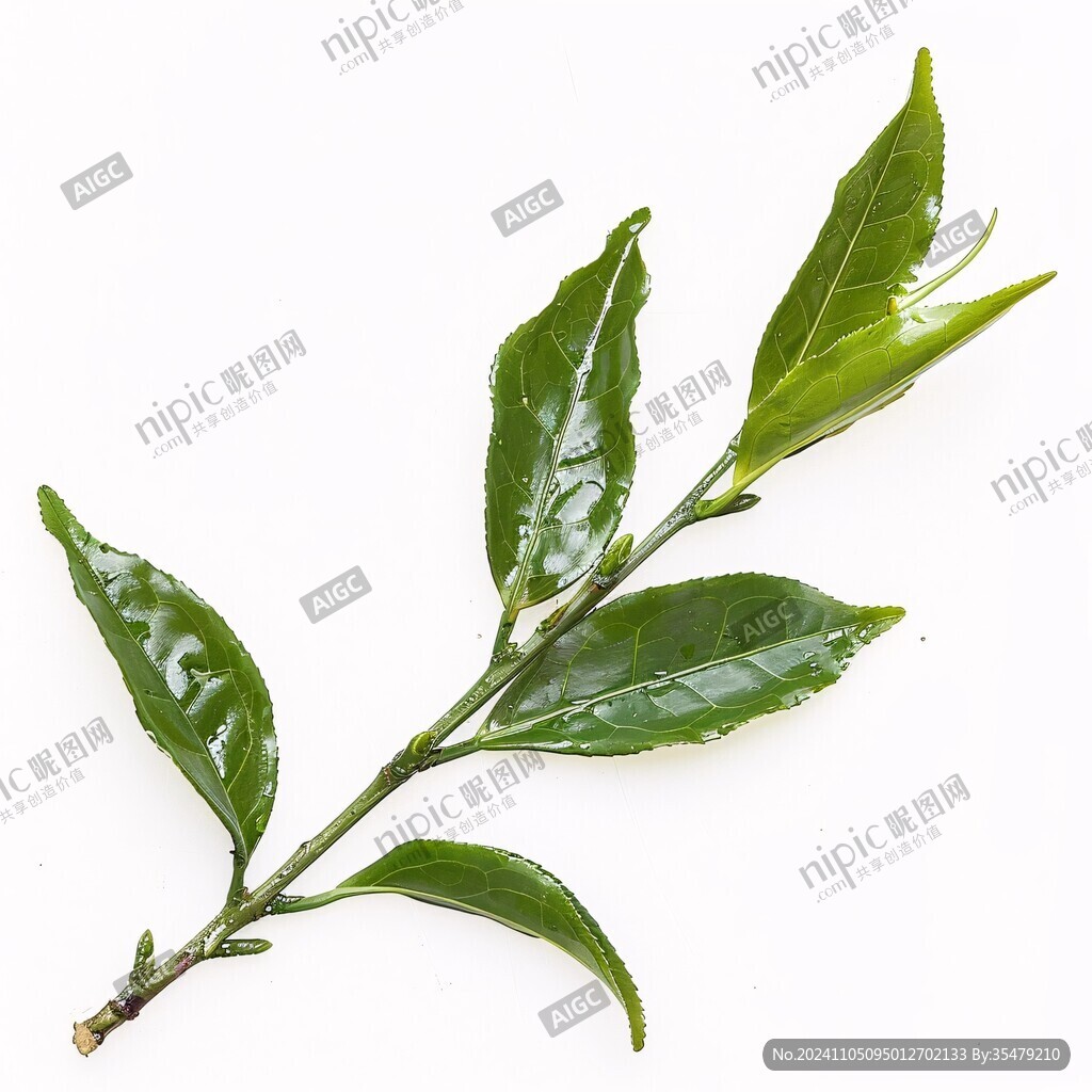 白底茶叶素材