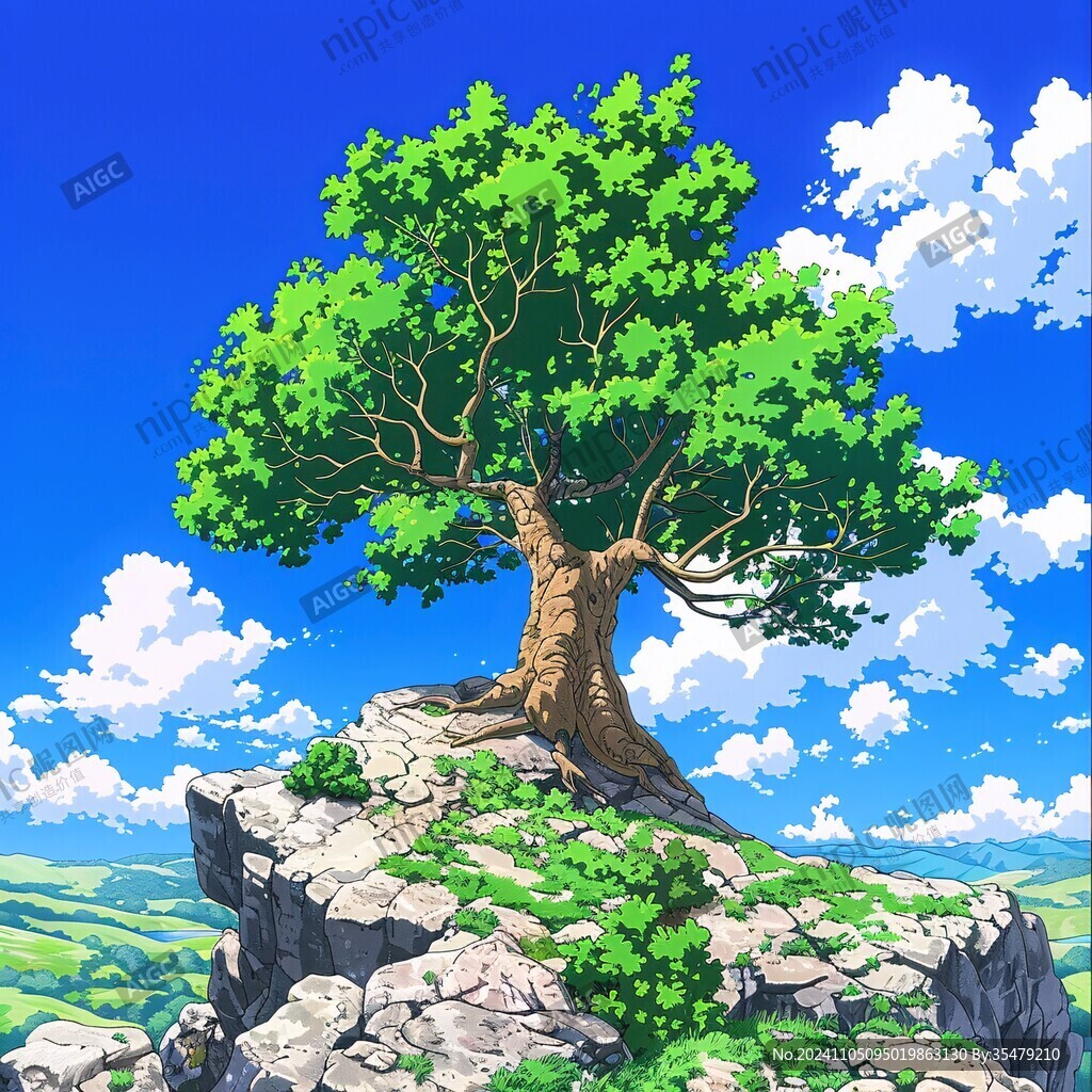 动漫松树