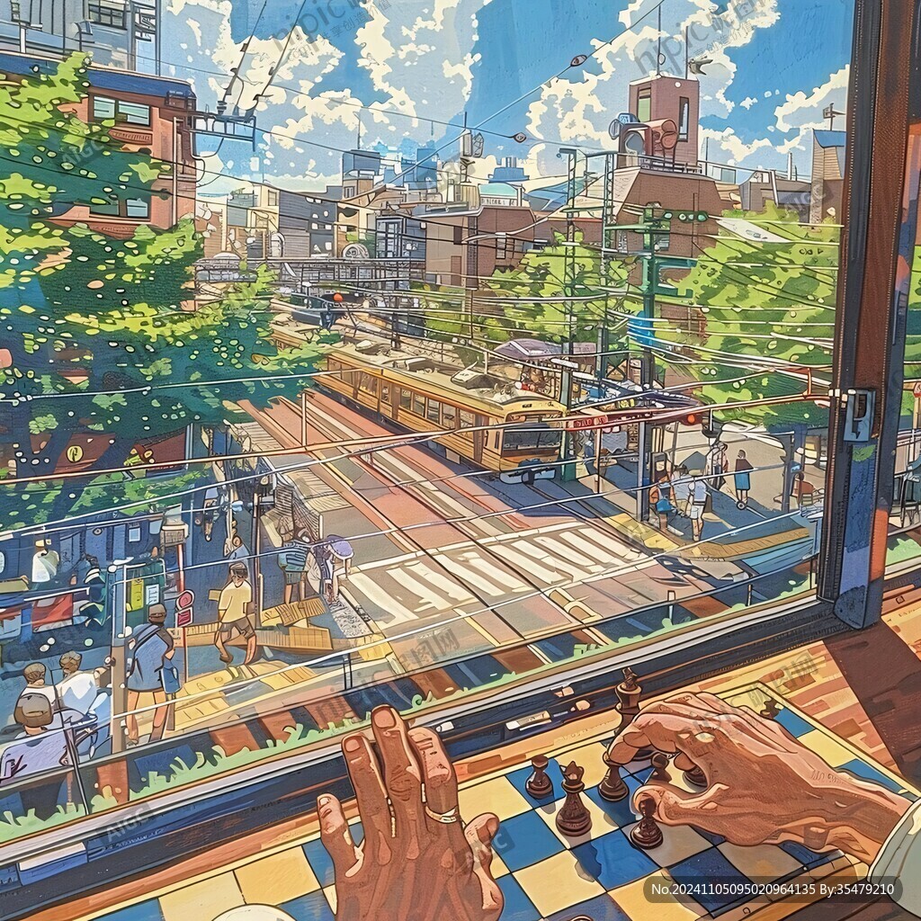 动漫场景插画