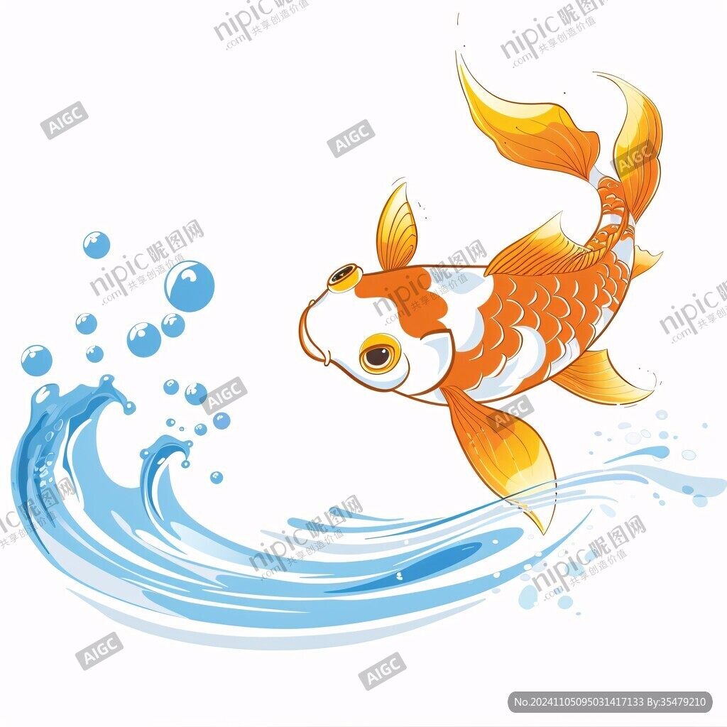 创意手绘金鱼