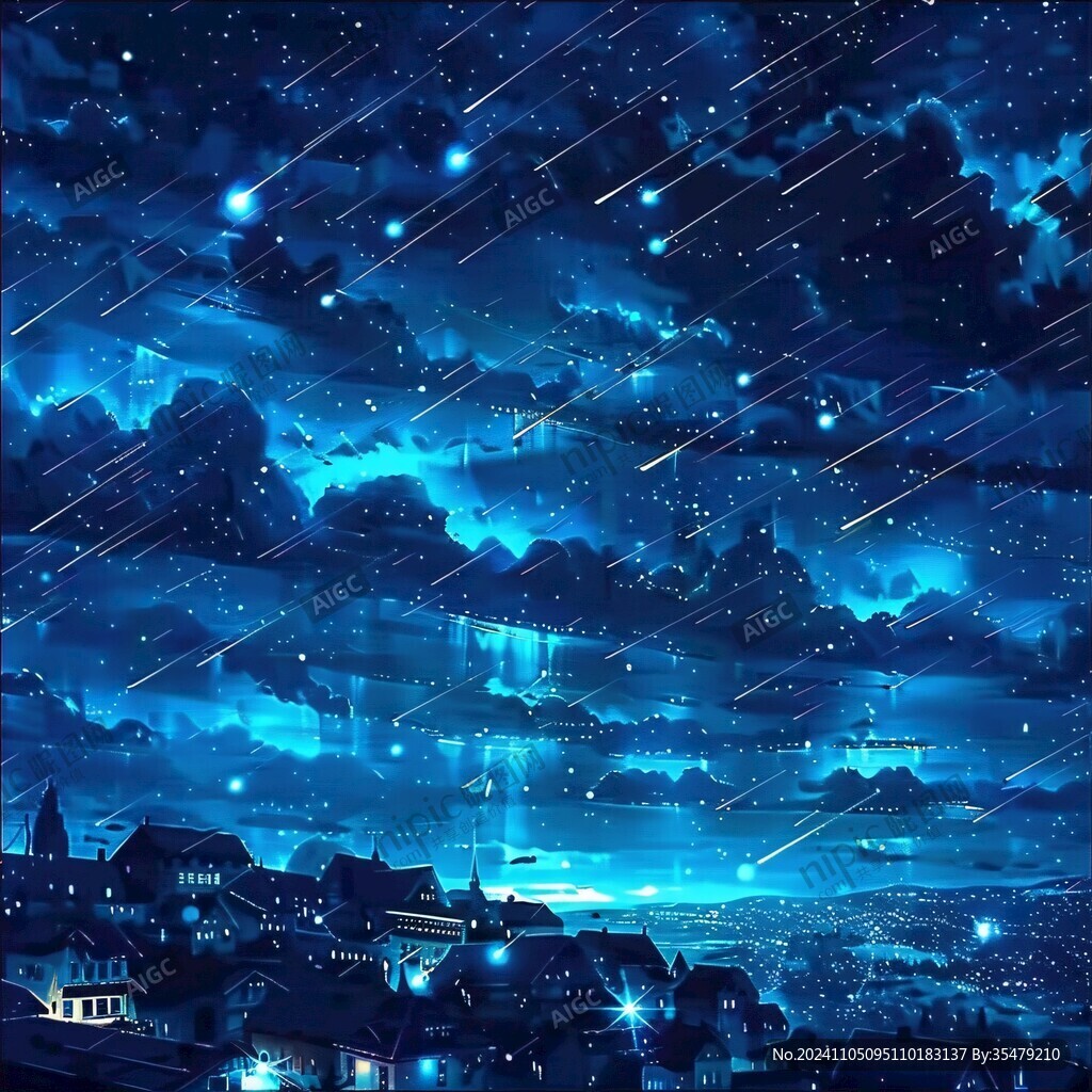 流星雨装饰画