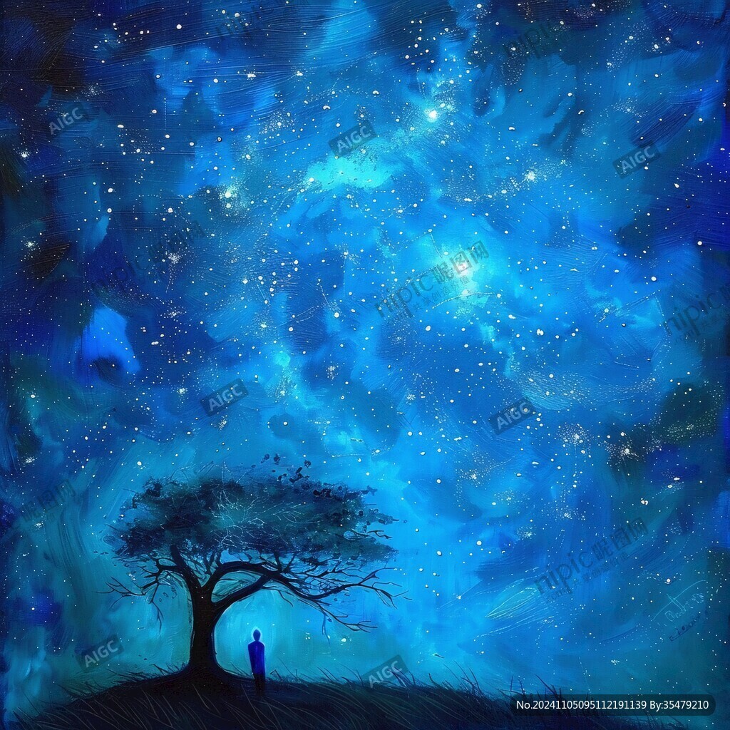 唯美星空树