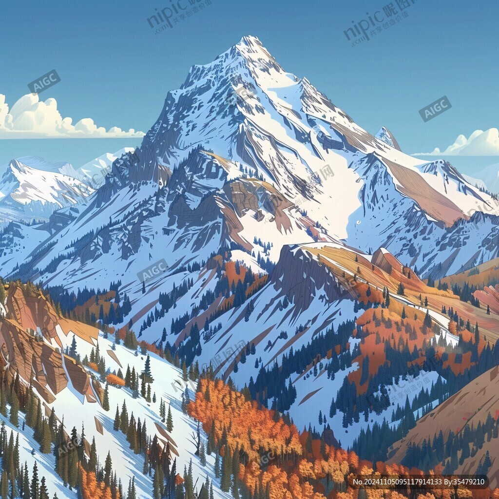 雪山原画