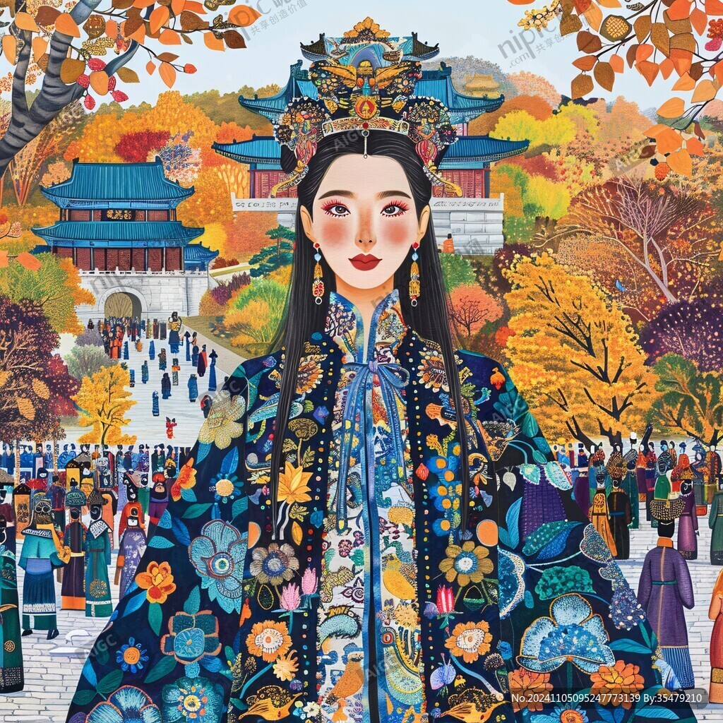 宫廷系列人物插画