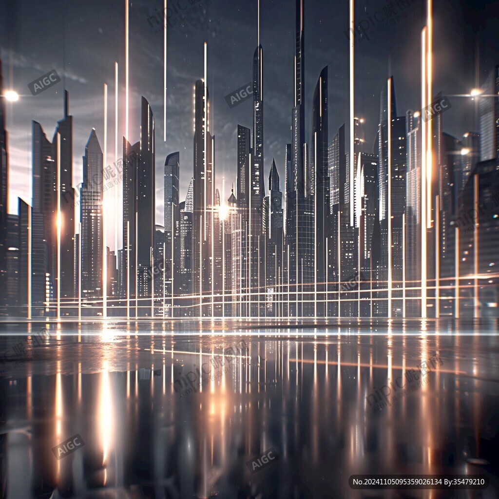 现代城市科技背景