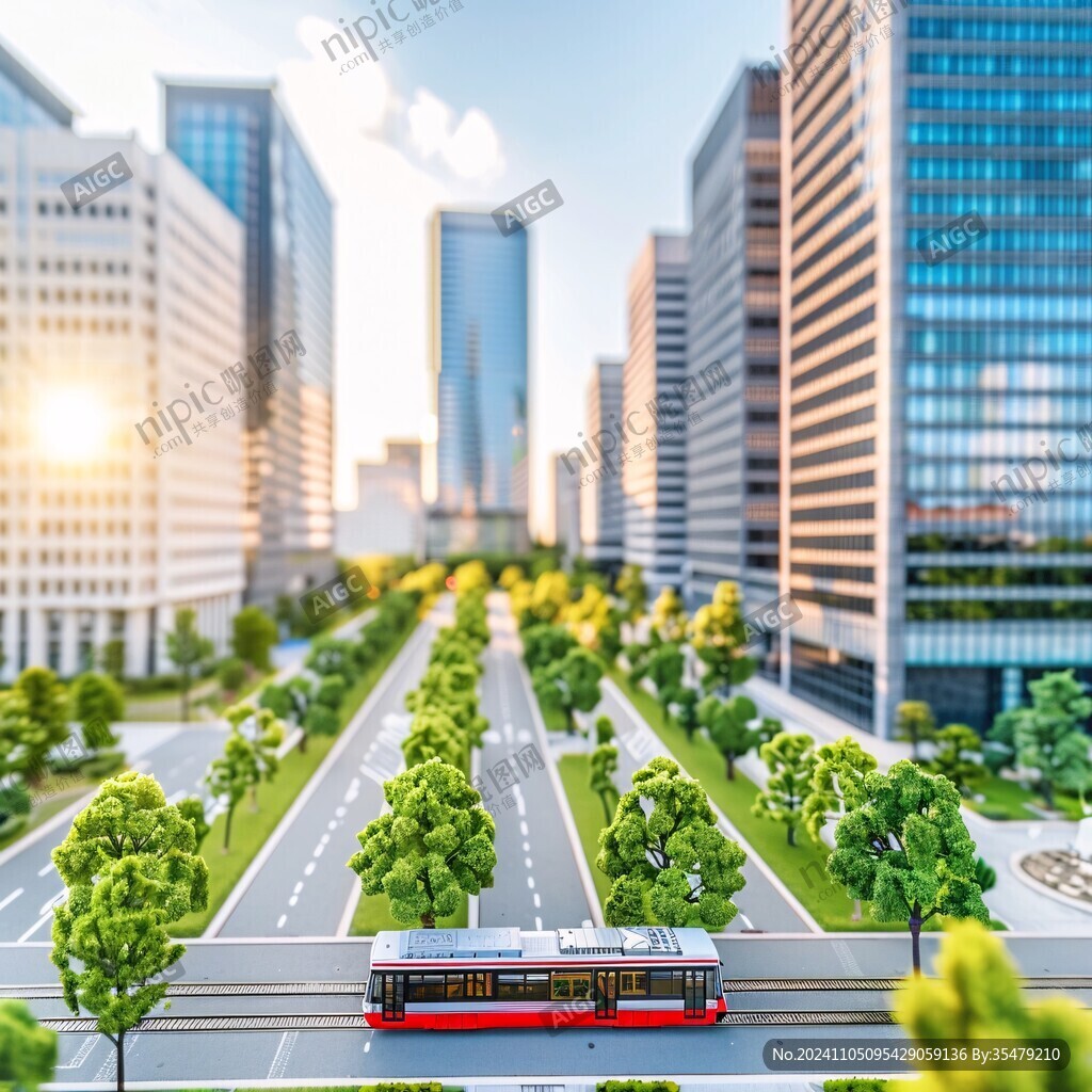 城市公路微缩景观