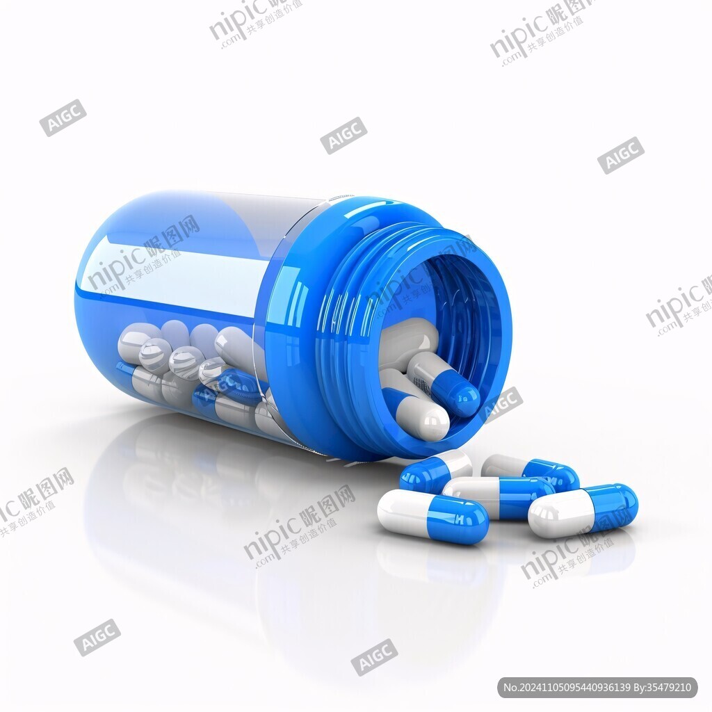蓝色胶囊药品