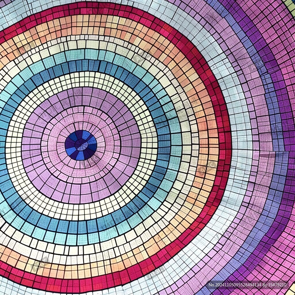 彩色马赛克拼贴画