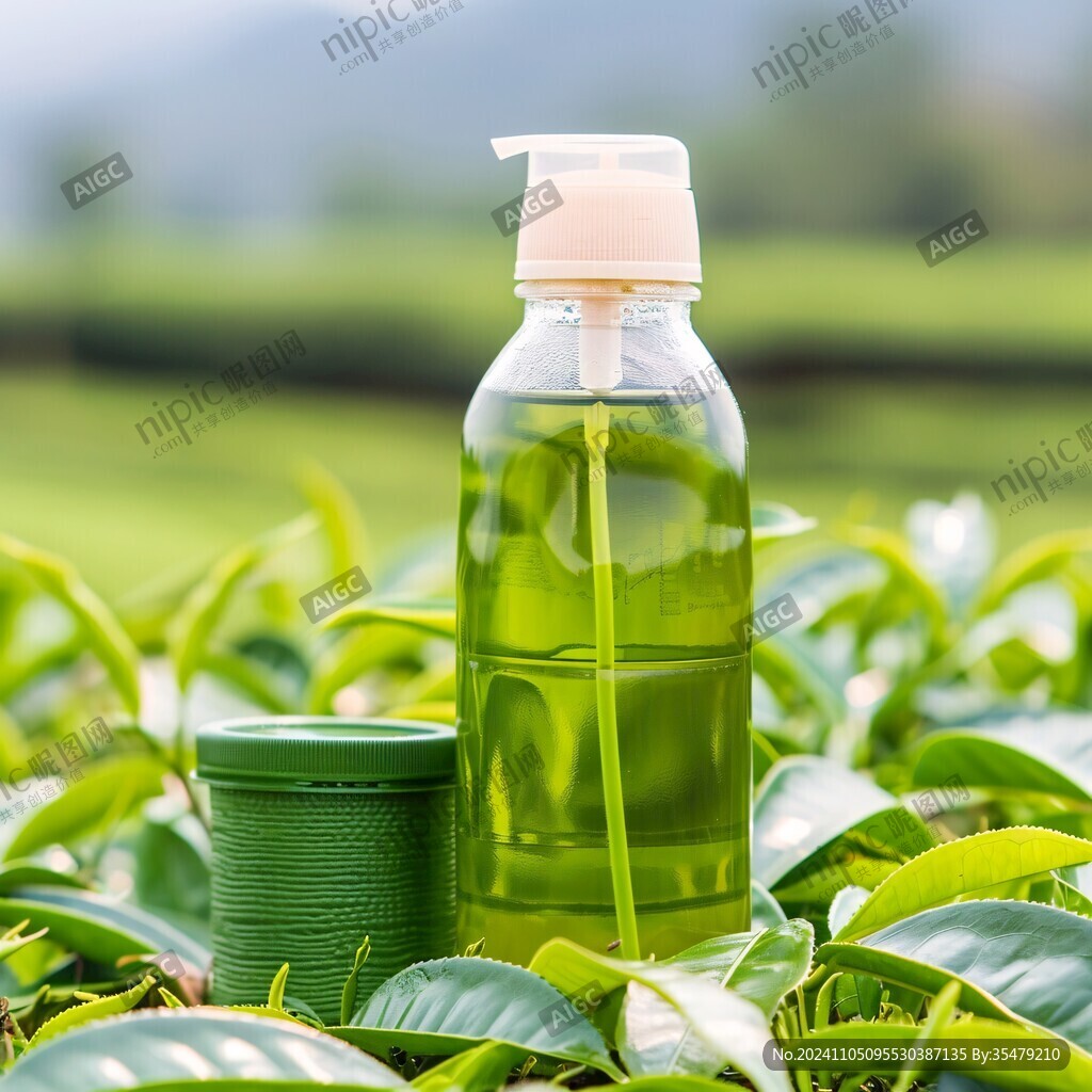 叶子绿叶茶瓶