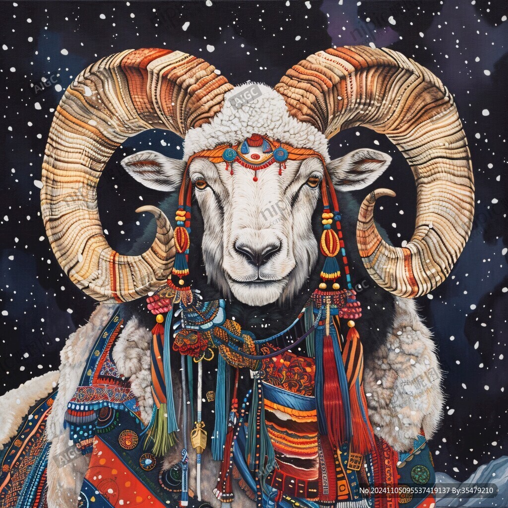 阿尔巴斯羊插画