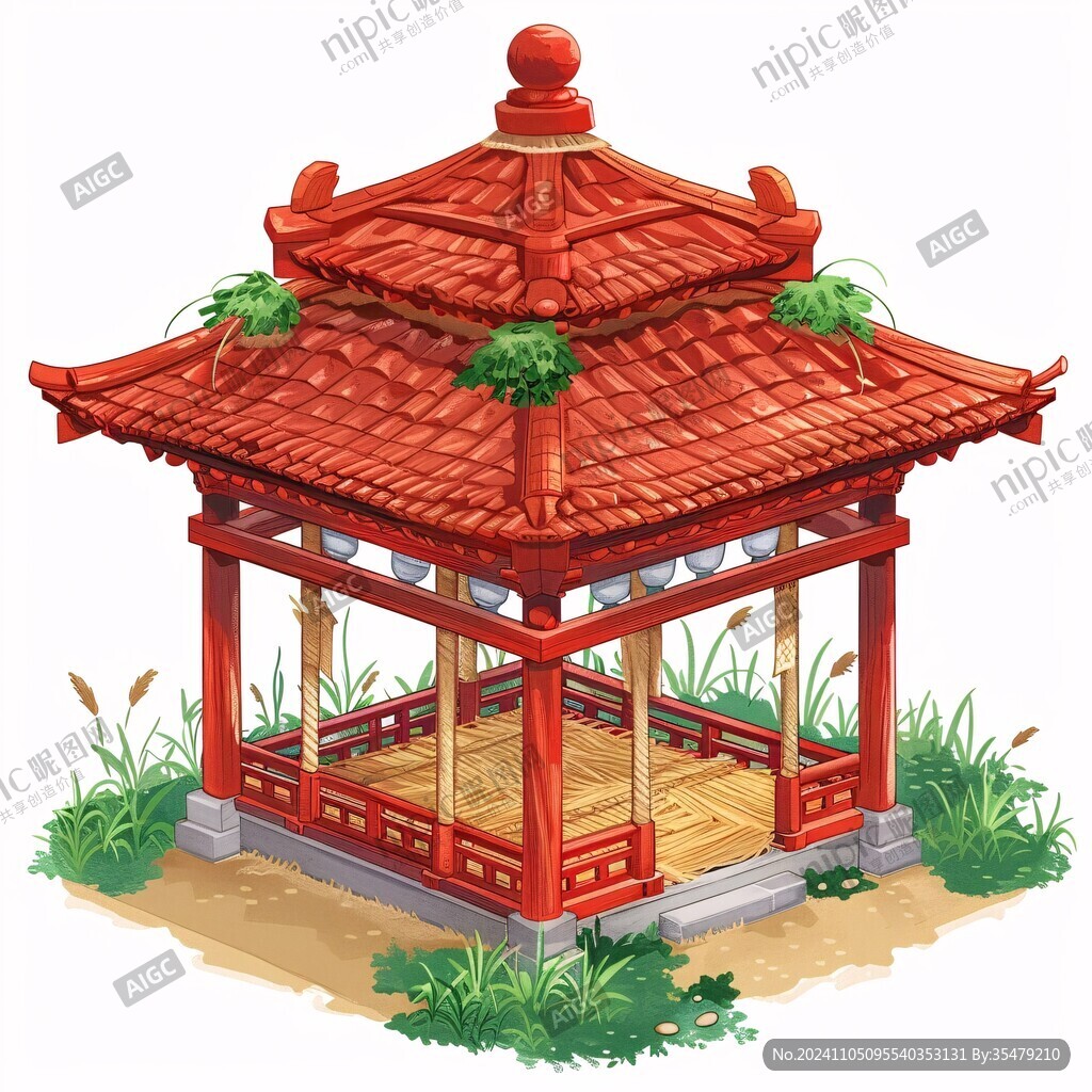 插画凉亭