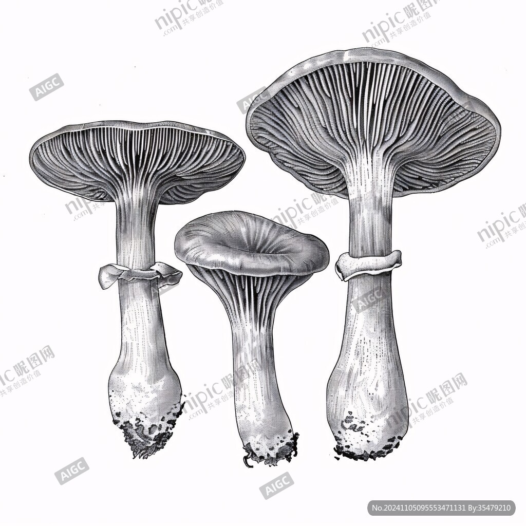 铜版画菌菇