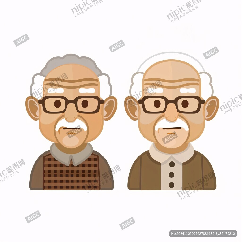 老人家卡通人物头像