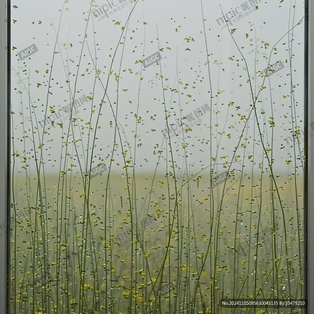 雨水窗户风景