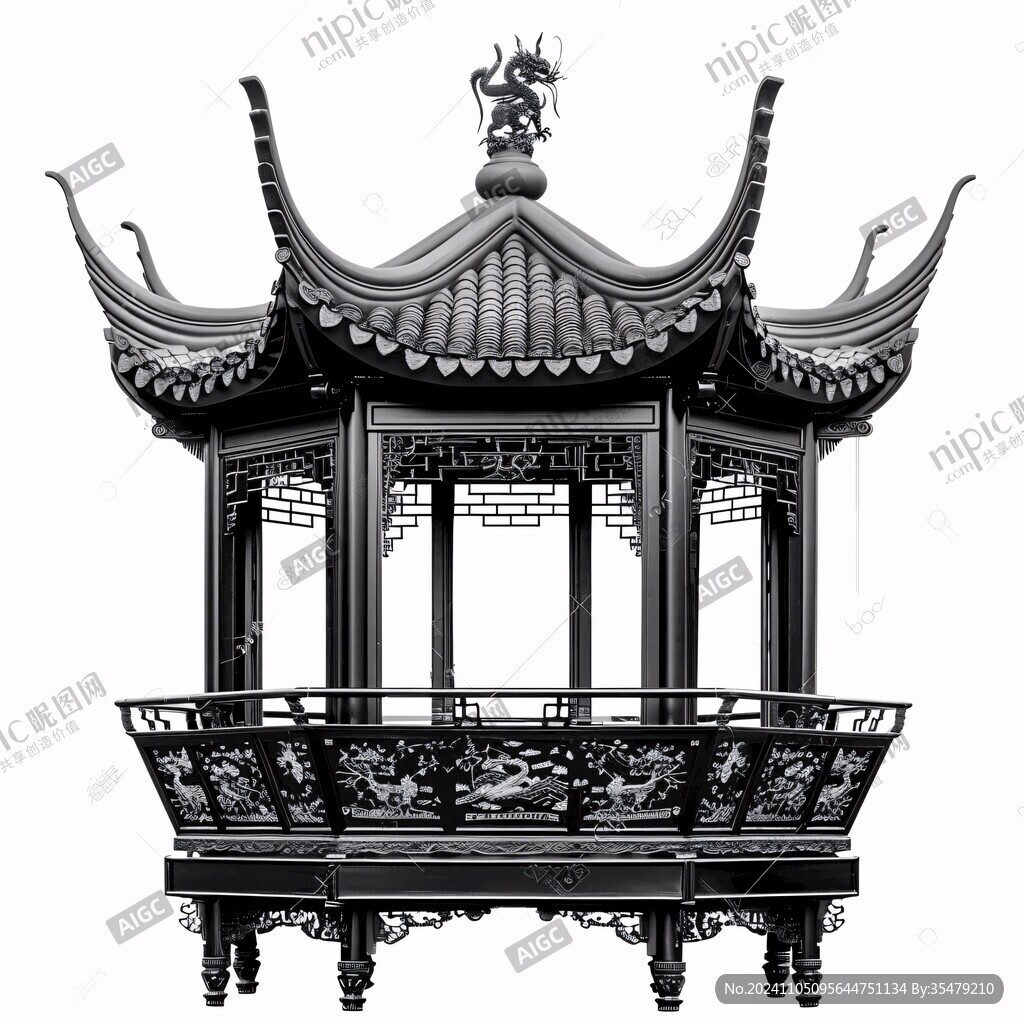 古典中式亭台楼阁轩榭