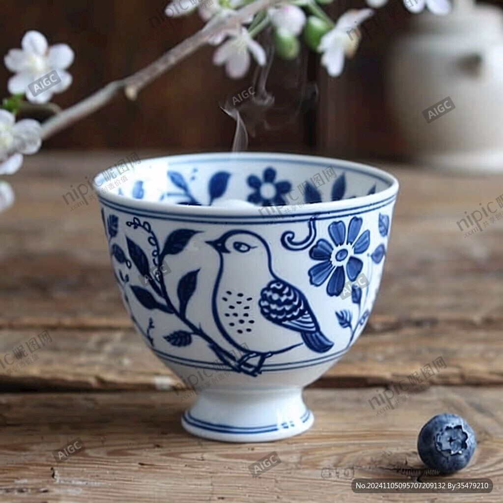 蓝花大面碗