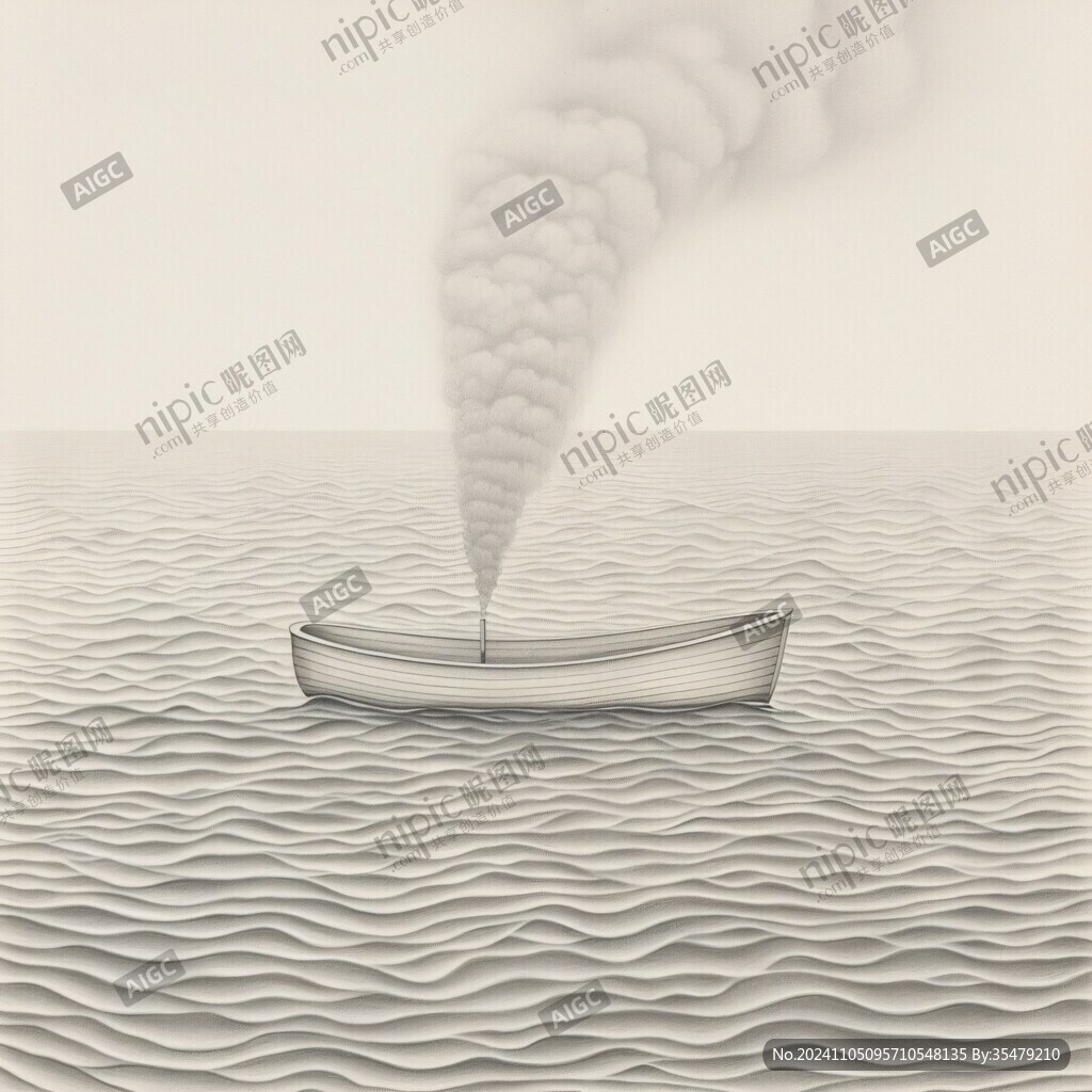 孤舟插画