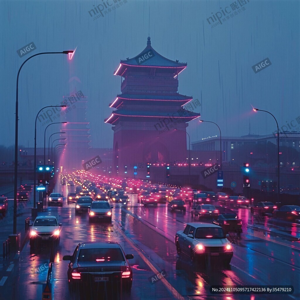 雨中楼阁