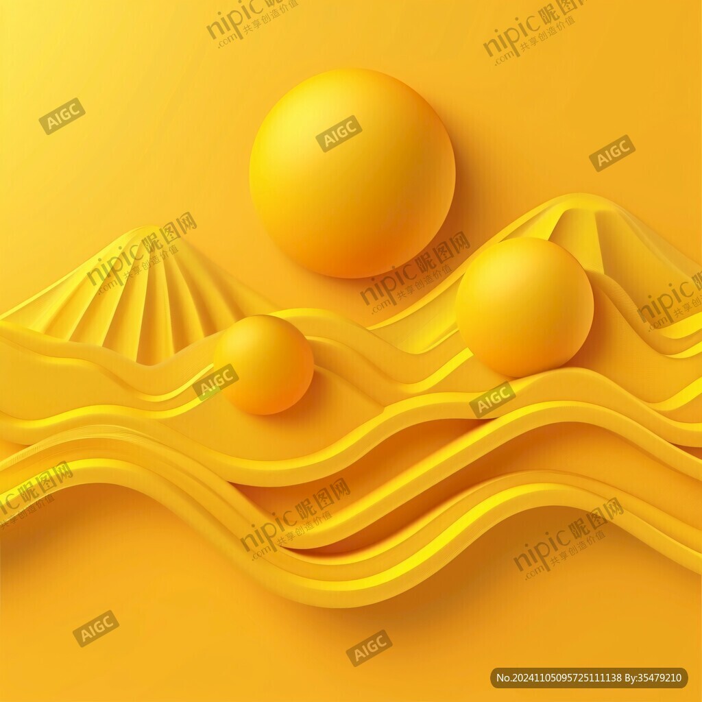 黄色立体特效效果