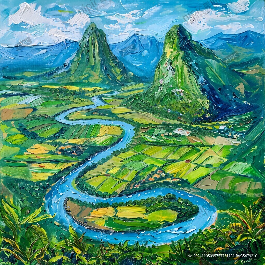 蜿蜒河流山间道路
