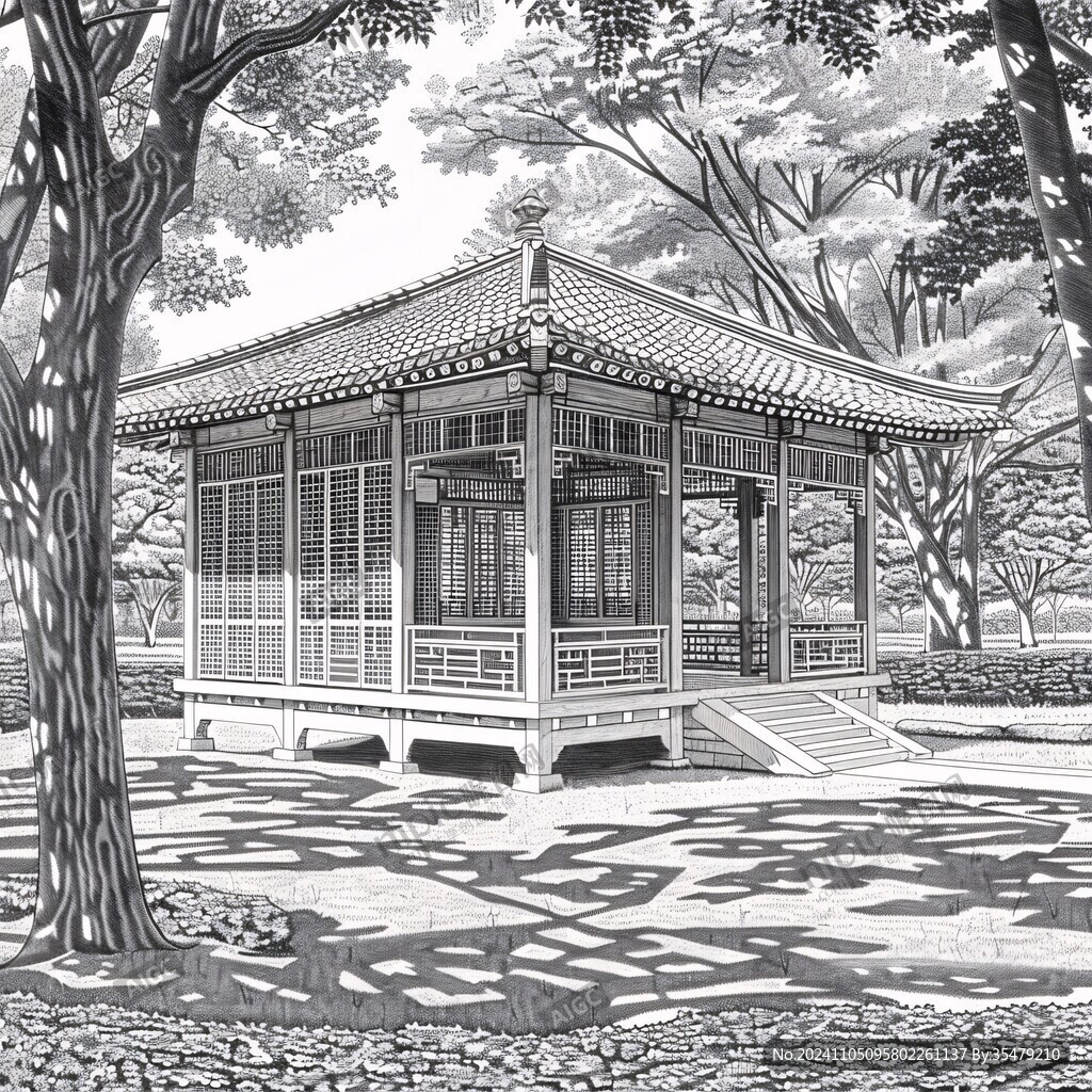 避暑山庄插画