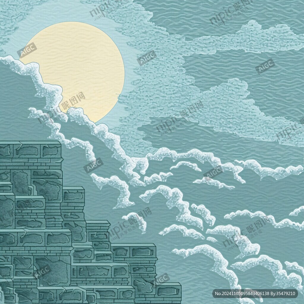 云顶观日插画