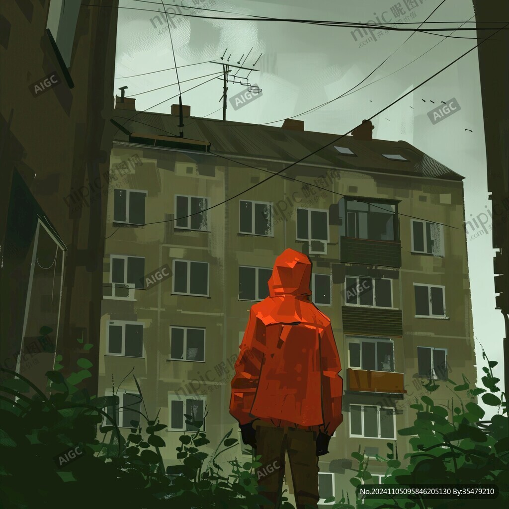 雨天插画