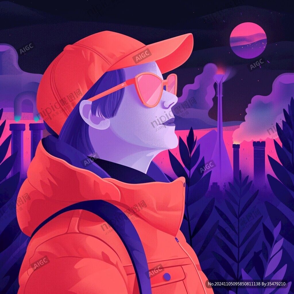 渐变风格插画