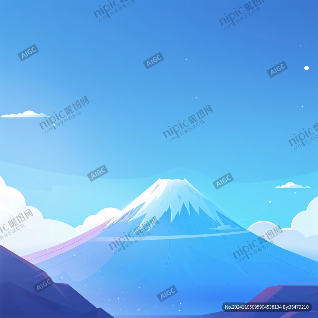 富士山插画