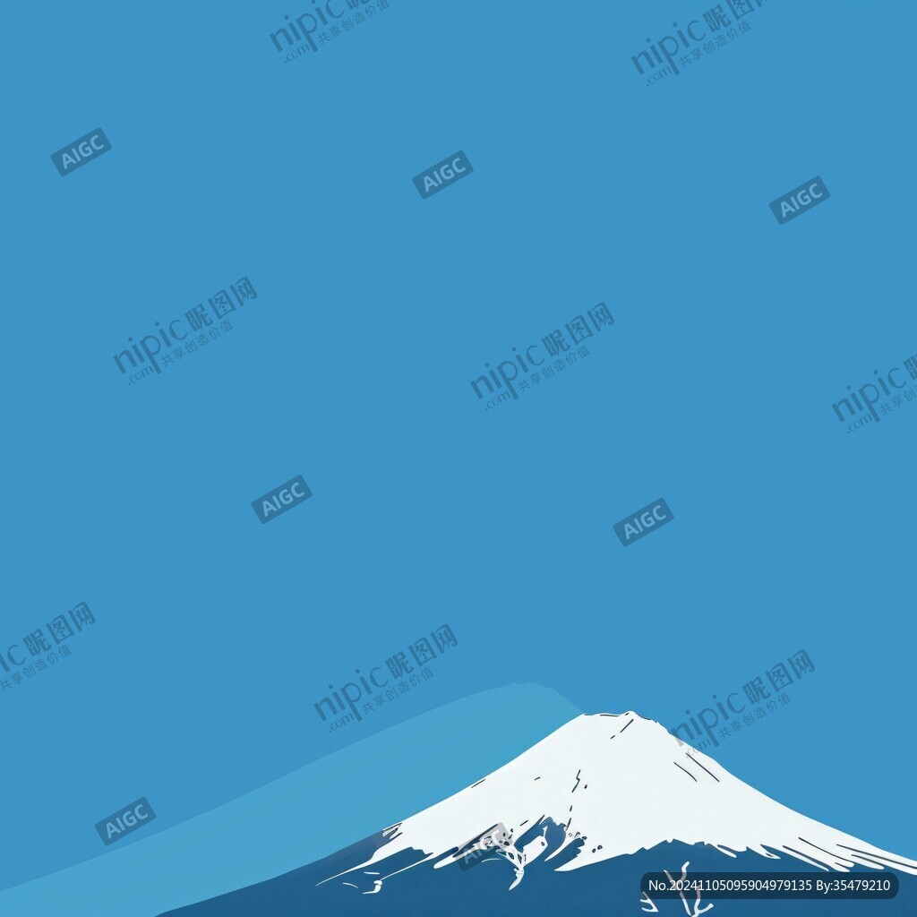 富士山插画