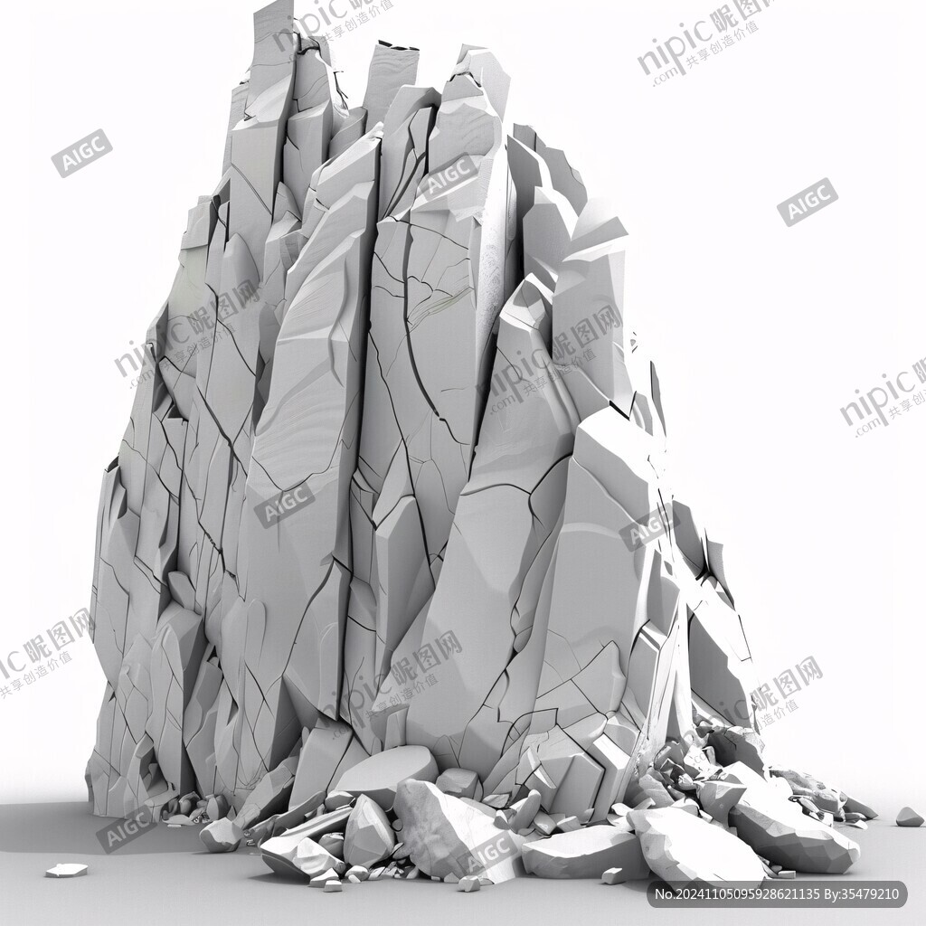 白色概念山体
